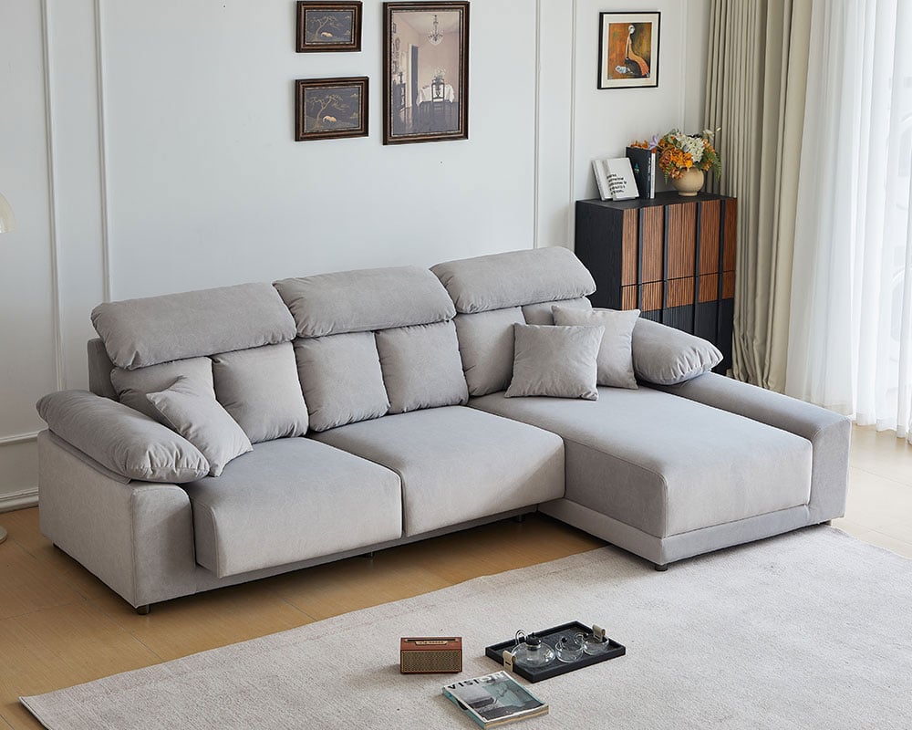 2026 年沙發推薦 TOP1|莫爾 L 型貓抓布沙發,大器舒適、適合全家日常放鬆