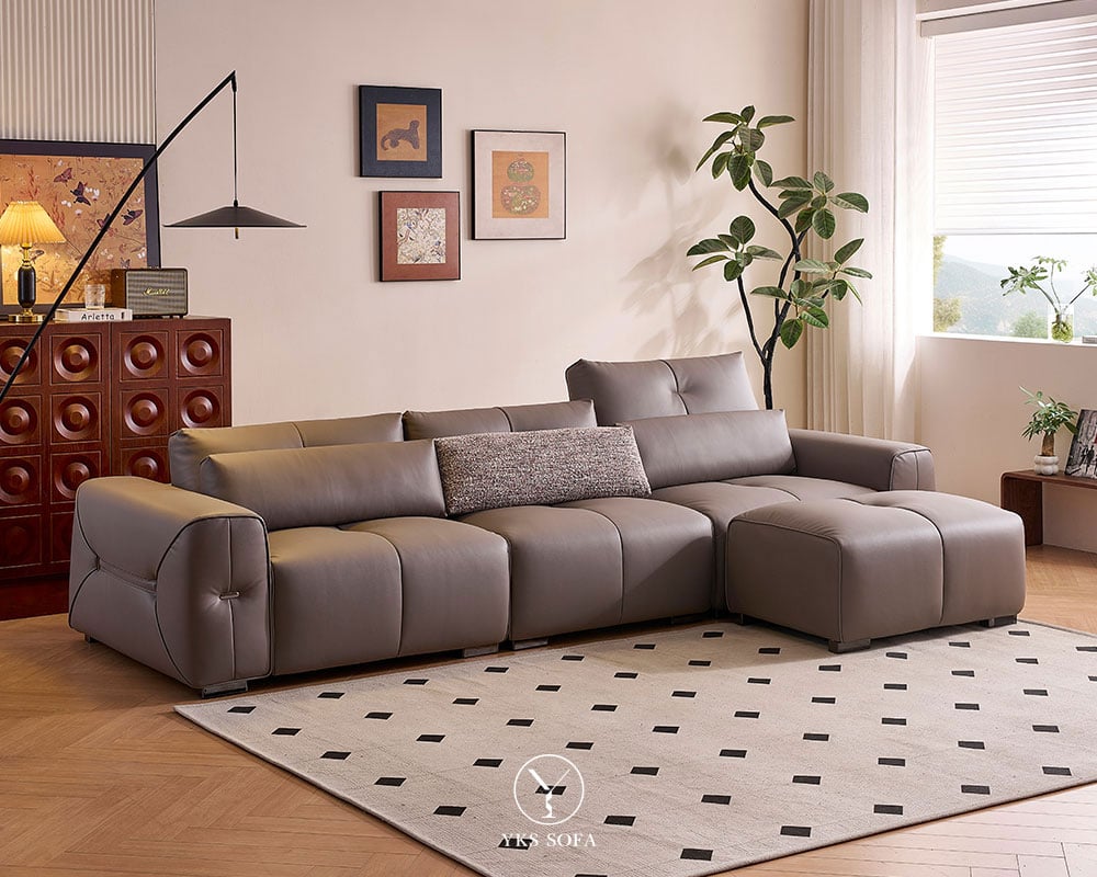 2026 年沙發推薦 TOP10|馬卡斯 L 型皮沙發,大客廳坐躺情境完整
