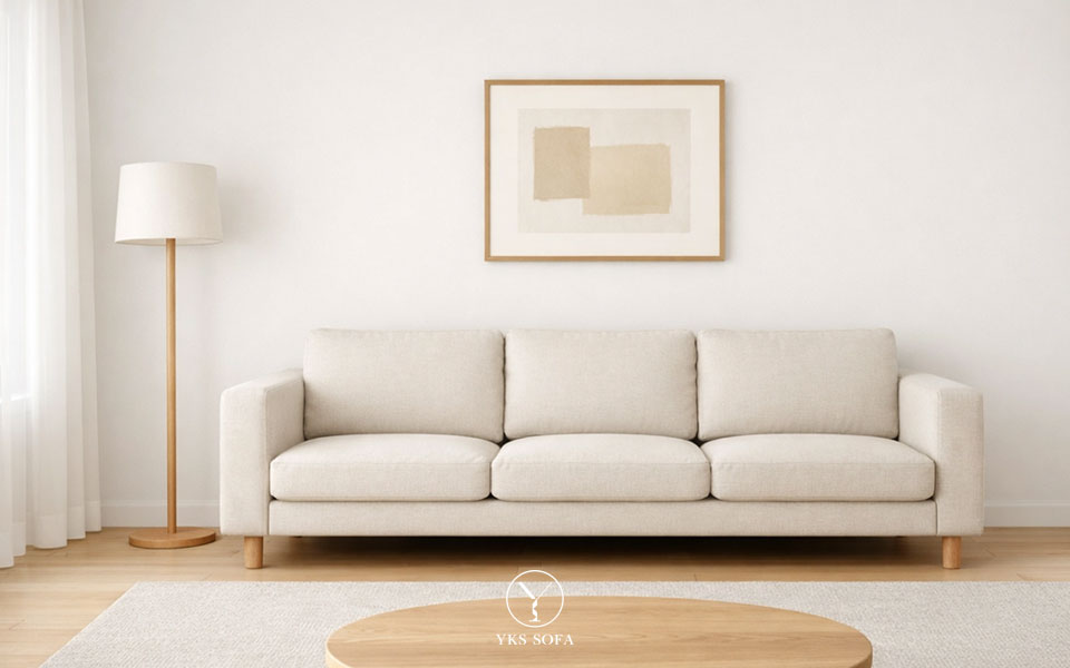 木質日系風客廳沙發搭配示意